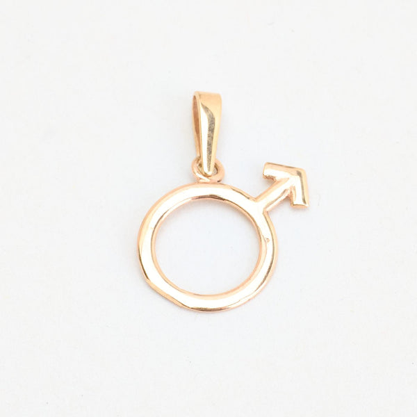 Herretegn vedhæng i 8K guld, 1.8 cm, 0.35 g