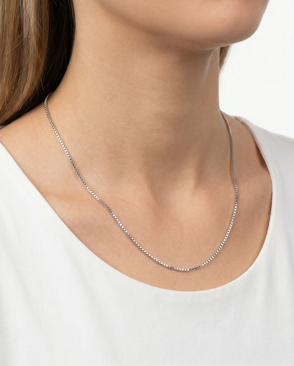 Venezia Halskæde i 14K hvidguld, 42.5 cm, 3.4 g