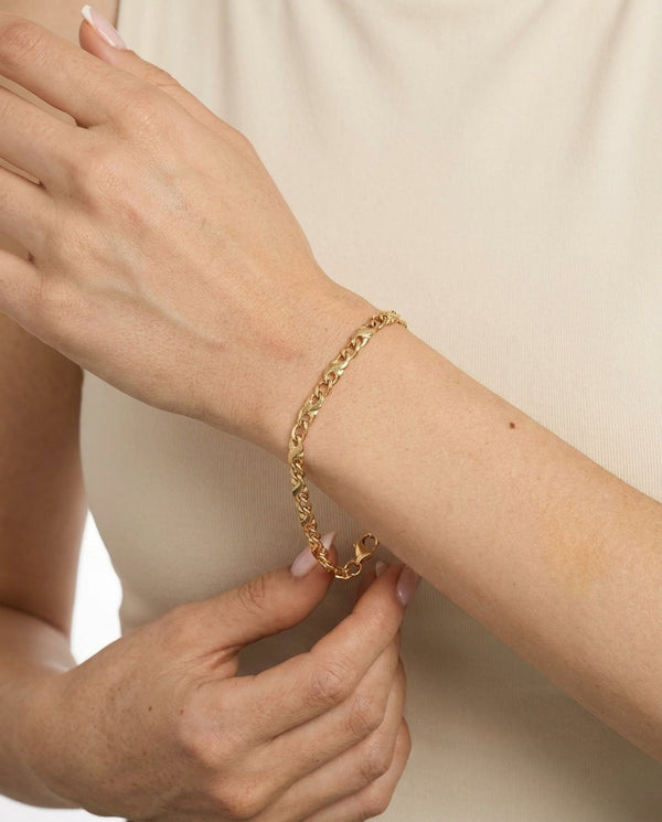 Infinity Armbånd i 8K guld, 20 cm, 3.7 g
