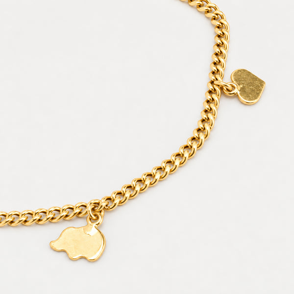 Panser Charm-armbånd i 18K guld, 16 cm, 2 g