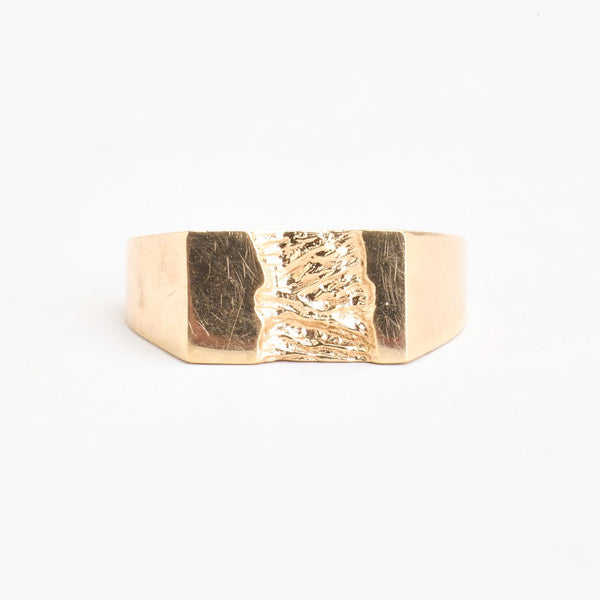 Organisk Signetring i 8K guld, str. 63