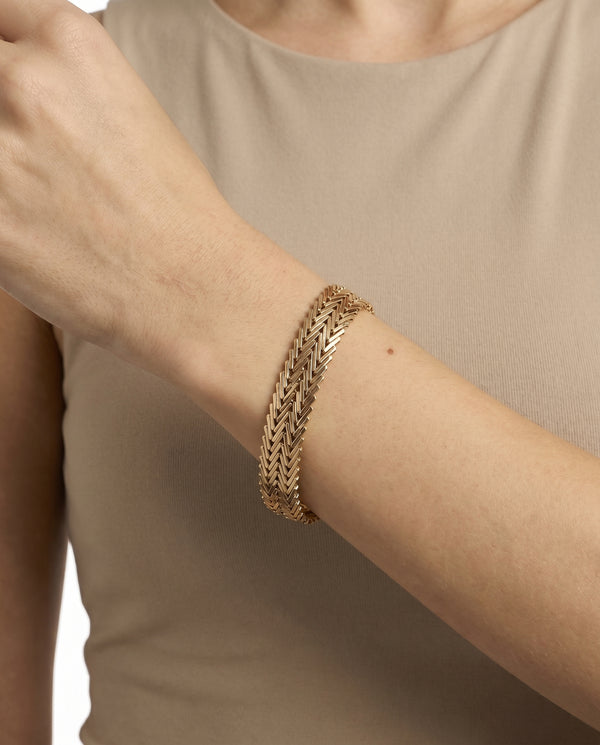 Geneve Armbånd i 8K guld, 20 cm, 24 g