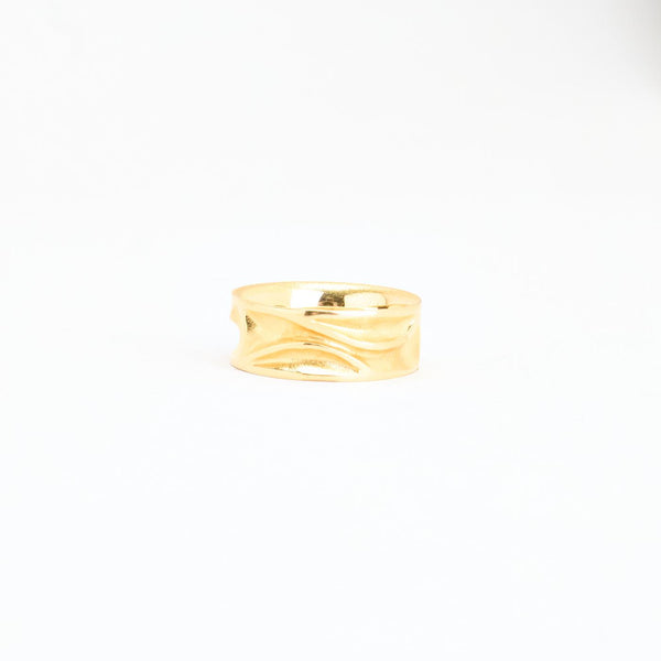 Organisk Ring i 18K guld, str. 55