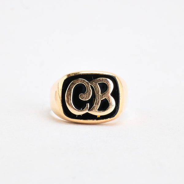 Monogram Signetring i 14K guld, str. 62