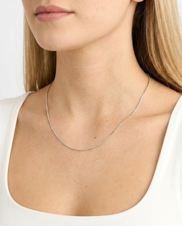Venezia Halskæde i 14K hvidguld, 42.5 cm, 1.97 g