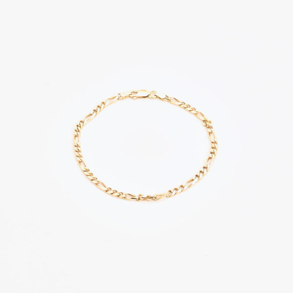 Figaro Armbånd i 14K guld, 22 cm, 8.5 g
