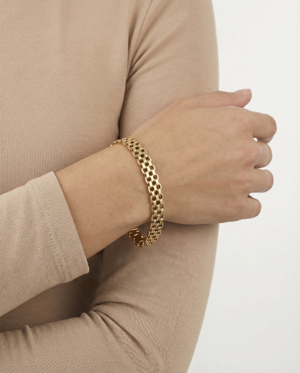 X-link Armbånd i 14K guld, 19 cm, 11.8 g