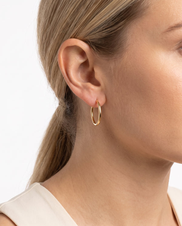 Klassisk Creoler i 14K guld, 2 cm,