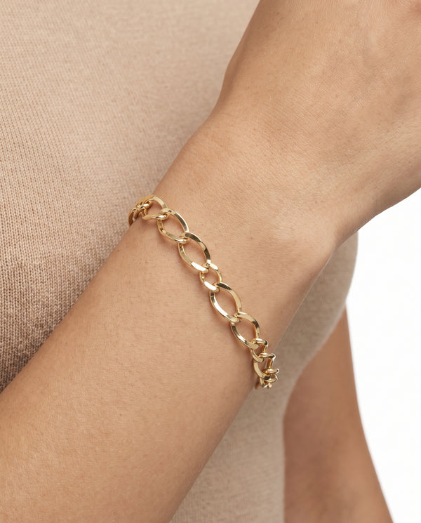 Link Armbånd i 18K guld, 19 cm, 3.1 g