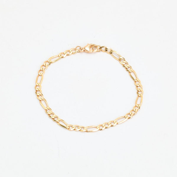 Figaro Armbånd i 8K guld, 18.5 cm, 3.72 g