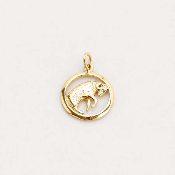 Stenbuk Vedhæng i 14K guld, 2.2 cm, 1.8 g