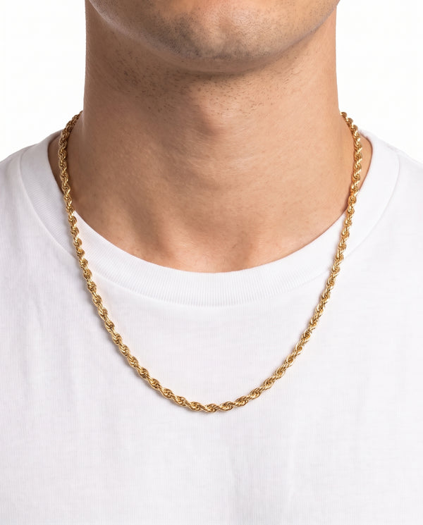 Reb Halskæde i 14K guld, 49.5 cm, 12.02 g