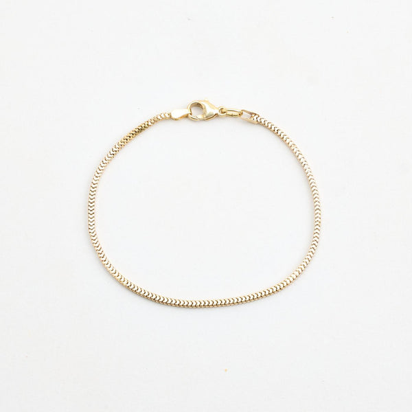 Sildebenskæde Armbånd i 18K guld, 19 cm, 3.33 g