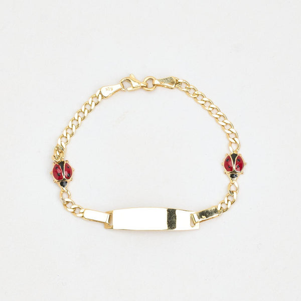 Panser Plade armbånd i 14K guld, 15 cm, 3 g