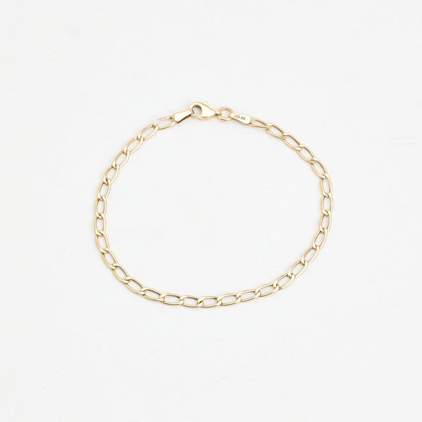 Link Ankelkæde i 8K guld, 19 cm, 1.5 g