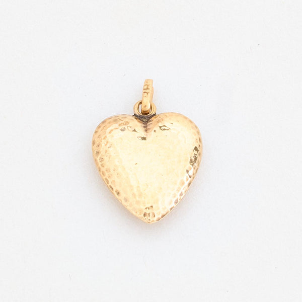 Hamret Vedhæng i 14K guld, 2.2 cm, 1.07 g