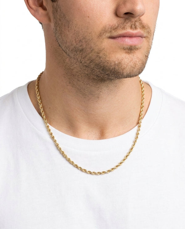 Reb Halskæde i 14K guld, 51.5 cm, 23.8 g