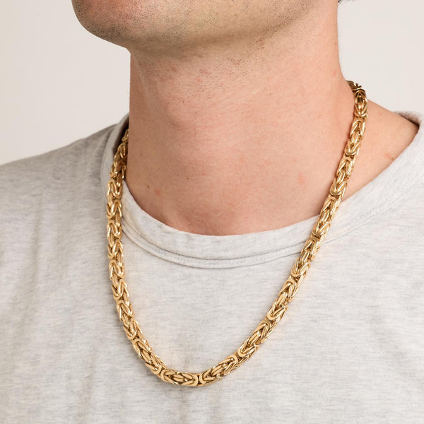 Kongekæde Halskæde i 14K guld, 55.5 cm, 179.8 g