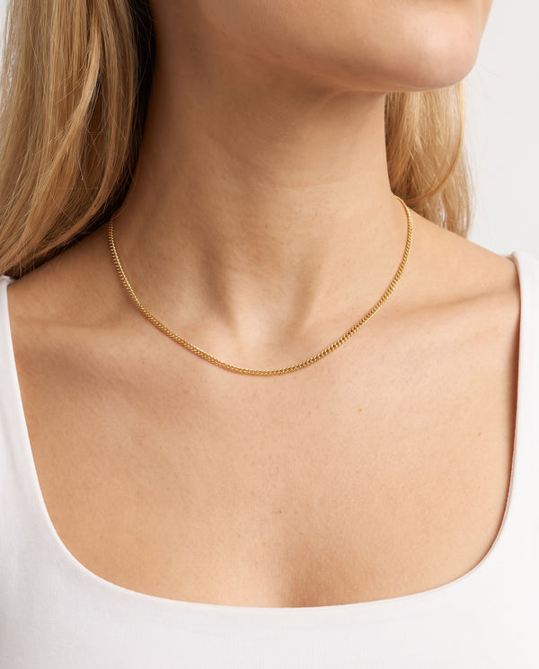 Panser Halskæde i 8K guld, 39 cm, 2.02 g