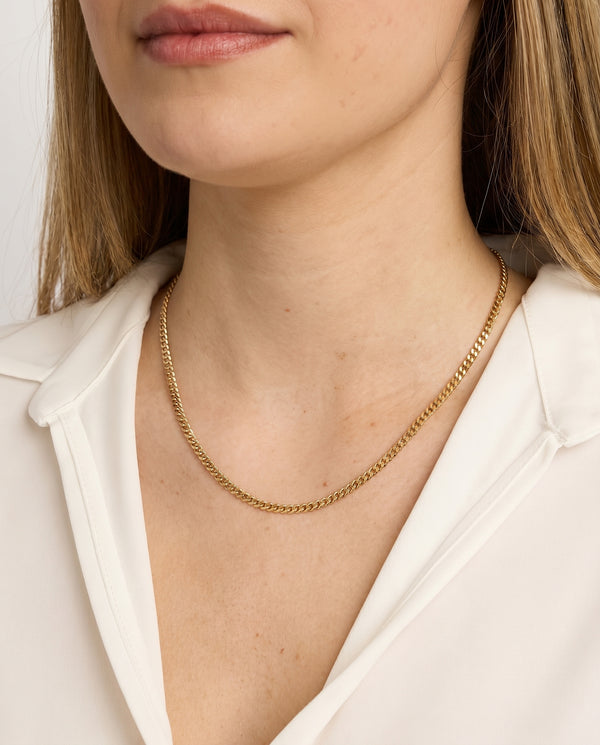 Panser Halskæde i 8K guld, 42 cm, 4.84 g