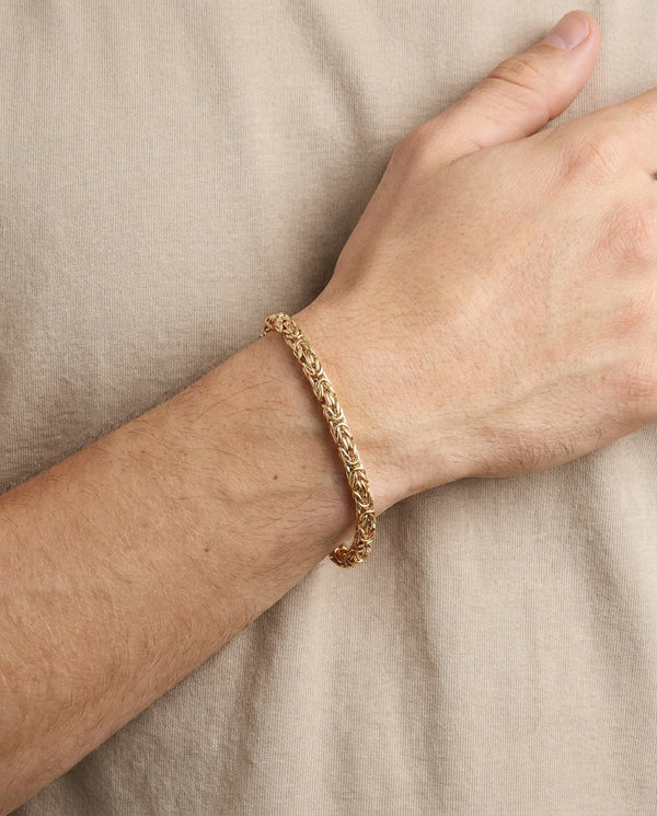 Kongekæde Armbånd i 14K guld, 19 cm, 10.24 g
