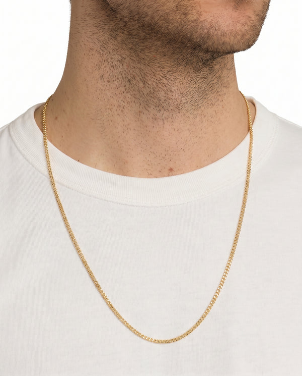 Panser Halskæde i 14K guld, 70 cm, 12.45 g