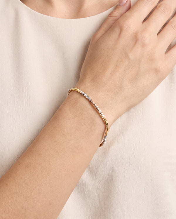 Slangekæde Armbånd i 18K guld, 17 cm, 2 g