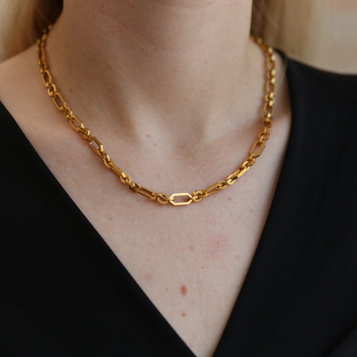 Halskæde i 14 karat, 44 cm
