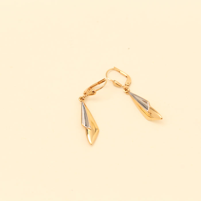 Øreringe i 14 karat, 3.8 cm