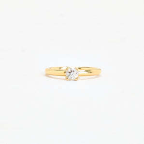 Hartmann's Solitairering i 18K guld med en diamant (0,41 ct), str 54, 3,47 g