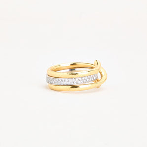 Georg Jensen Magic ring i 18K guld og hvidguld med diamanter (0,51 ct), Str. 52