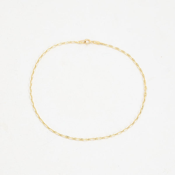 Mariner Link Ankelkæde i 14K guld, 27 cm, 3 g