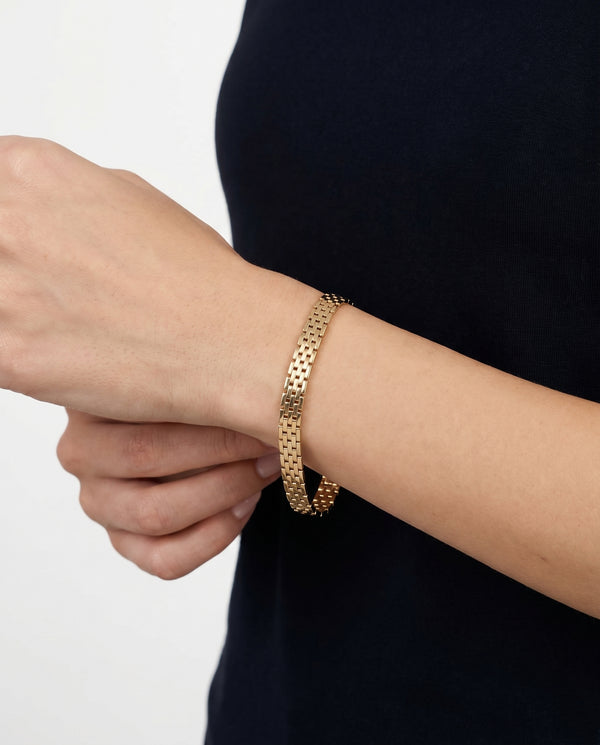 Mursten Armbånd i 14K guld, 18.5 cm, 12.08 g