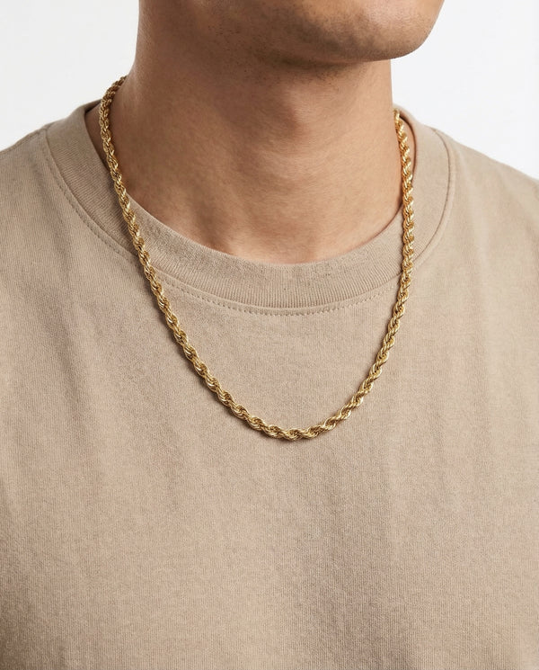 Reb Halskæde i 14K guld, 47.5 cm, 17.3 g