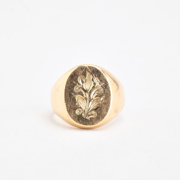 Monogram Signetring i 14K guld, str. 61