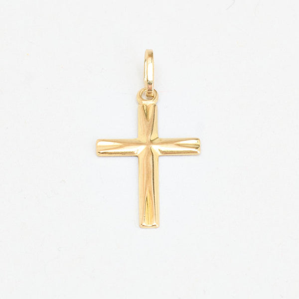 Mønstret Kors i 8K guld, 2.2 cm, 0.32 g