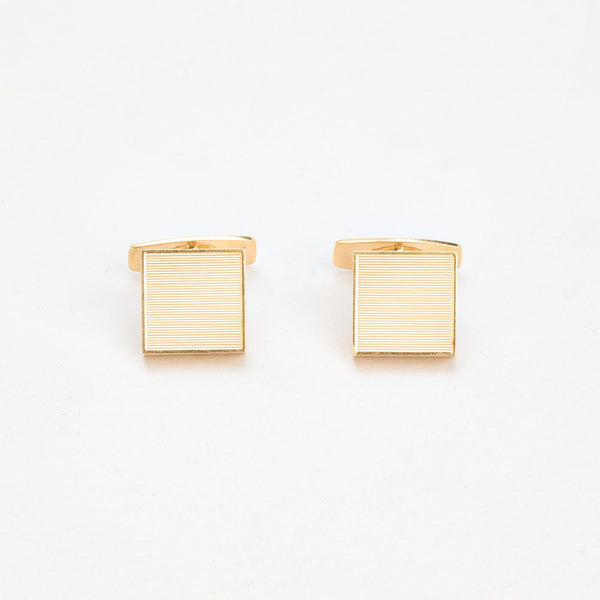 Blok Manchetknapper i 14K guld, 3 cm, 15.1 g
