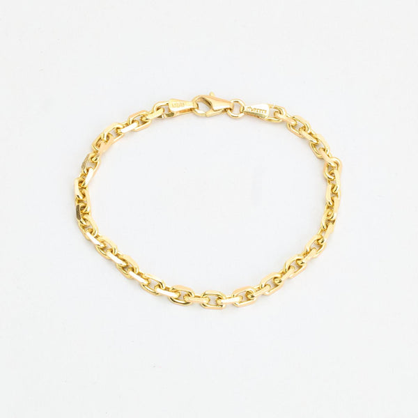 Ankerkæde Armbånd i 14K guld, 17.5 cm, 8.9 g