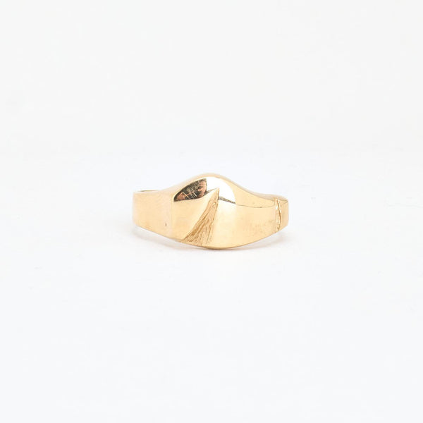 Organisk Statement ring i 8K guld, str. 59