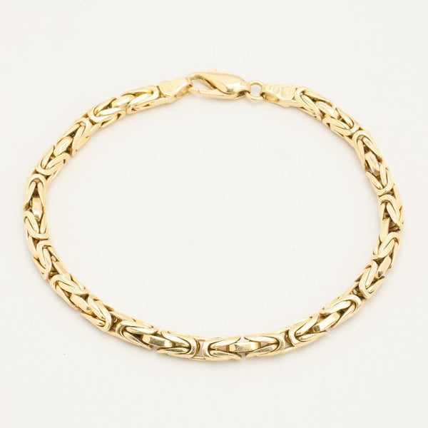 Kongekæde Armbånd i 14K guld, 25 cm, 35.2 g