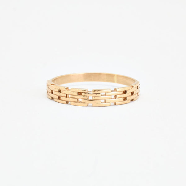 Mursten Ring i 8K guld, str. 59