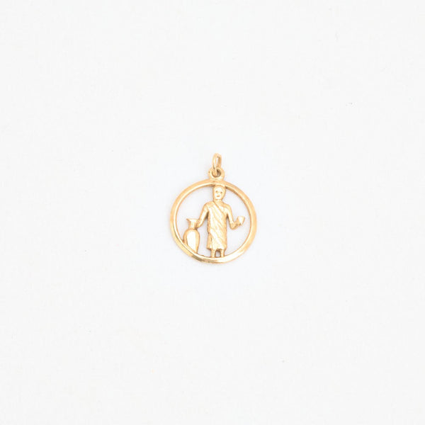 Jomfru Vedhæng i 14K guld, 2 cm, 1.3 g