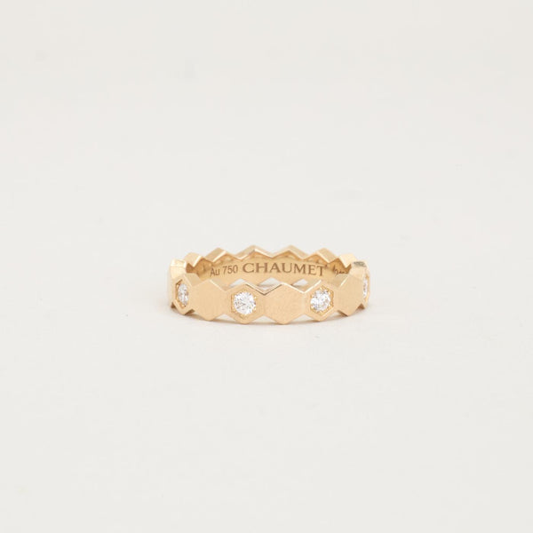 Chaumet Bee My Love ring i 18K rosaguld, med diamanter (0.31 ct), Str. 48