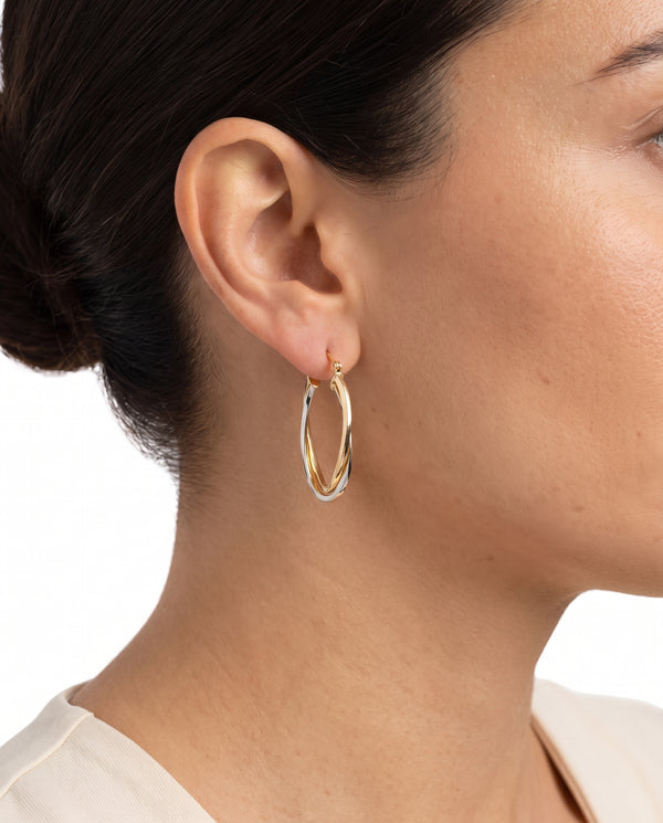 Creoler i 14K guld, 3.5 cm,