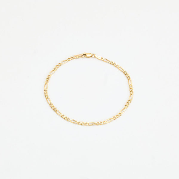 Figaro Armbånd i 14K guld, 20 cm, 3.5 g