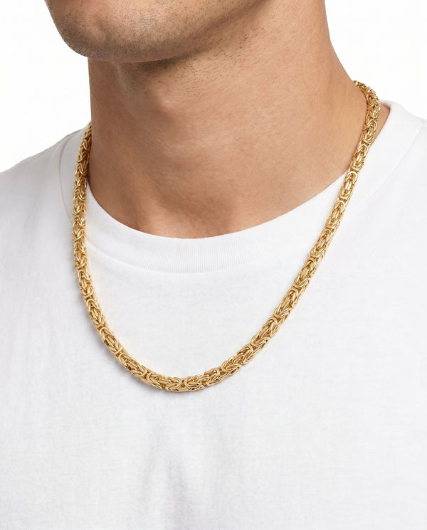 Kongekæde Halskæde i 14K guld, 52.5 cm, 82.43 g