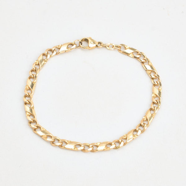 Link Armbånd i 14K guld, 21 cm, 13.3 g