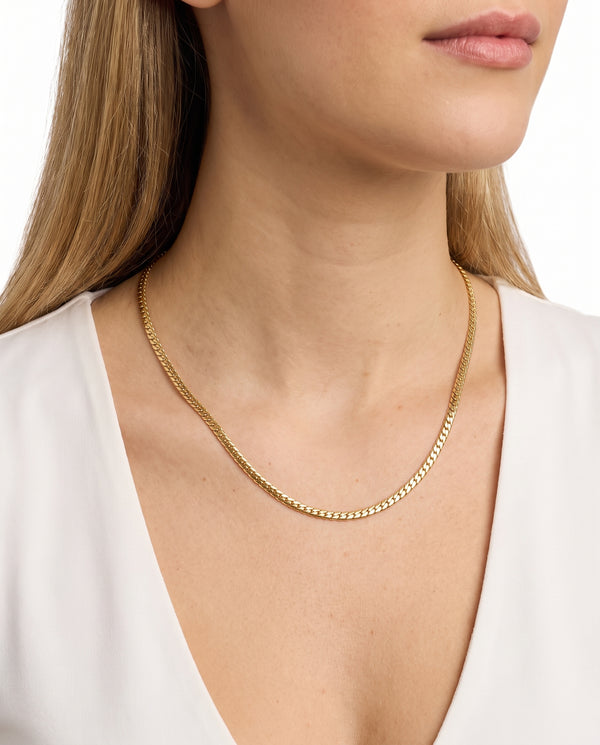 Panser Halskæde i 8K guld, 42 cm, 8.5 g