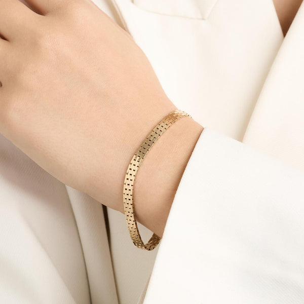 Mursten Armbånd i 14K guld, 18.5 cm, 11.67 g