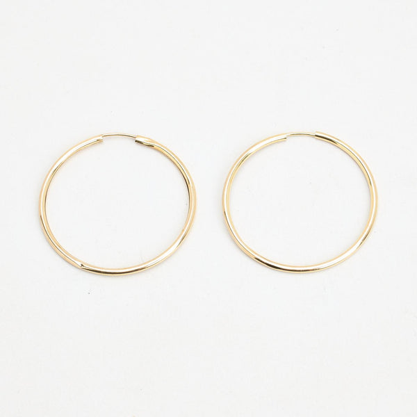 Creoler i 8K guld, 4 cm,